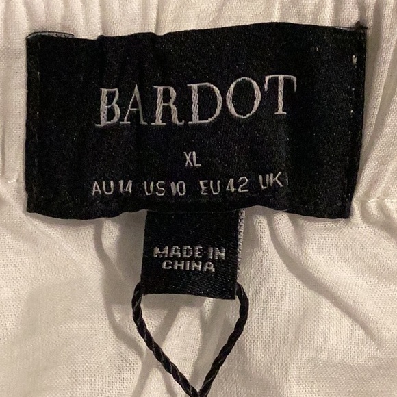 NWT Bardot Size 10 Lissett Poplin Balloon Top Orchid White - Picture 7 of 9